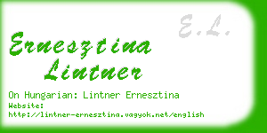 ernesztina lintner business card
